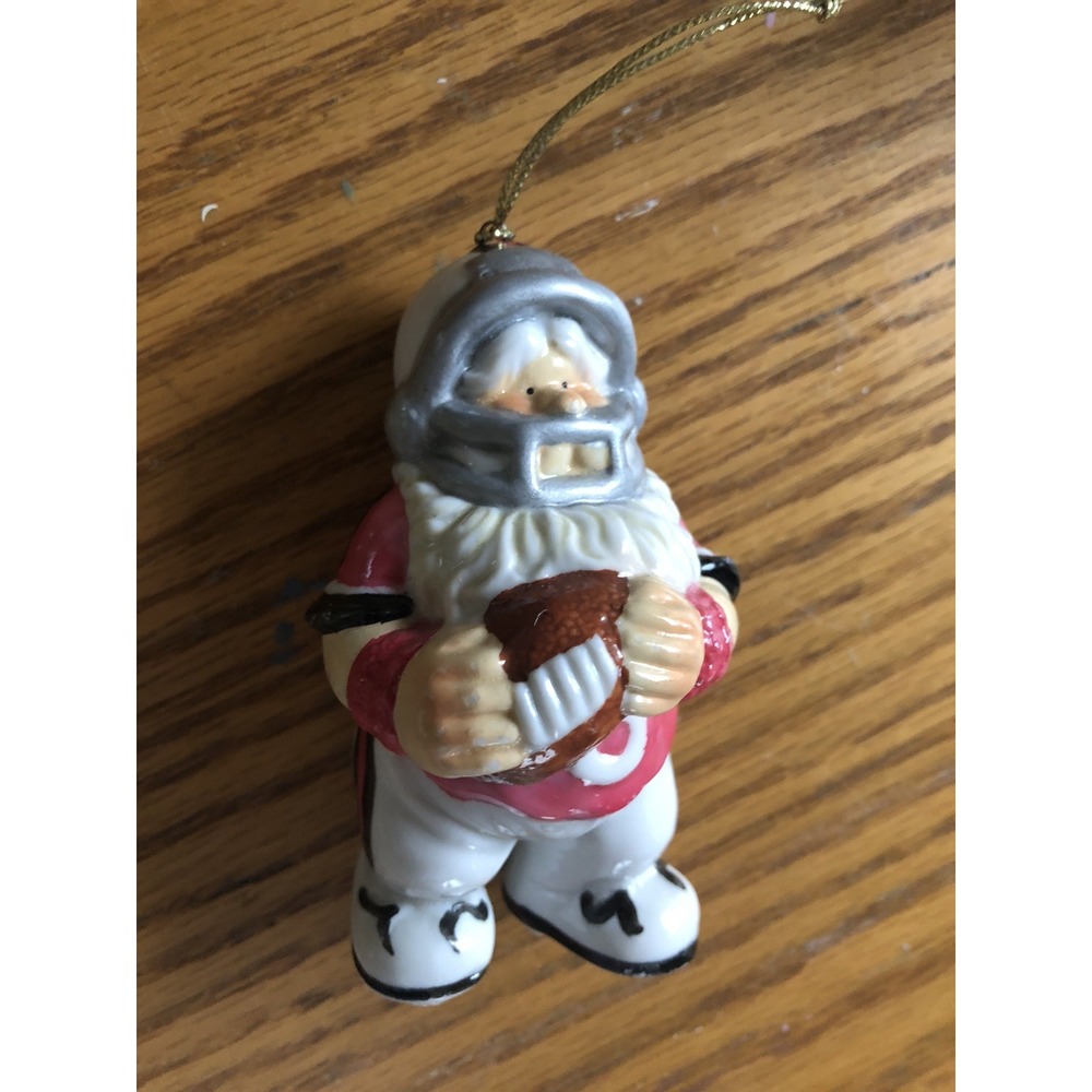 Football Santa Ornament